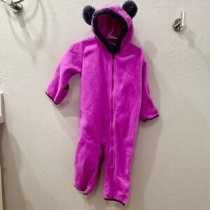 Columbia Hot Pink Fleece Bear Hooded Bunting